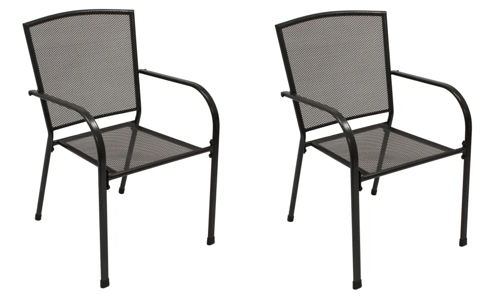 Sedia impilabile 2 pezzi CLASSIC, metallo espanso antracite