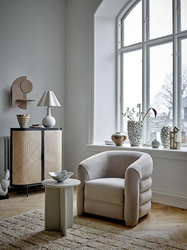 Sedia Joel Lounge, grigio, poliestere
