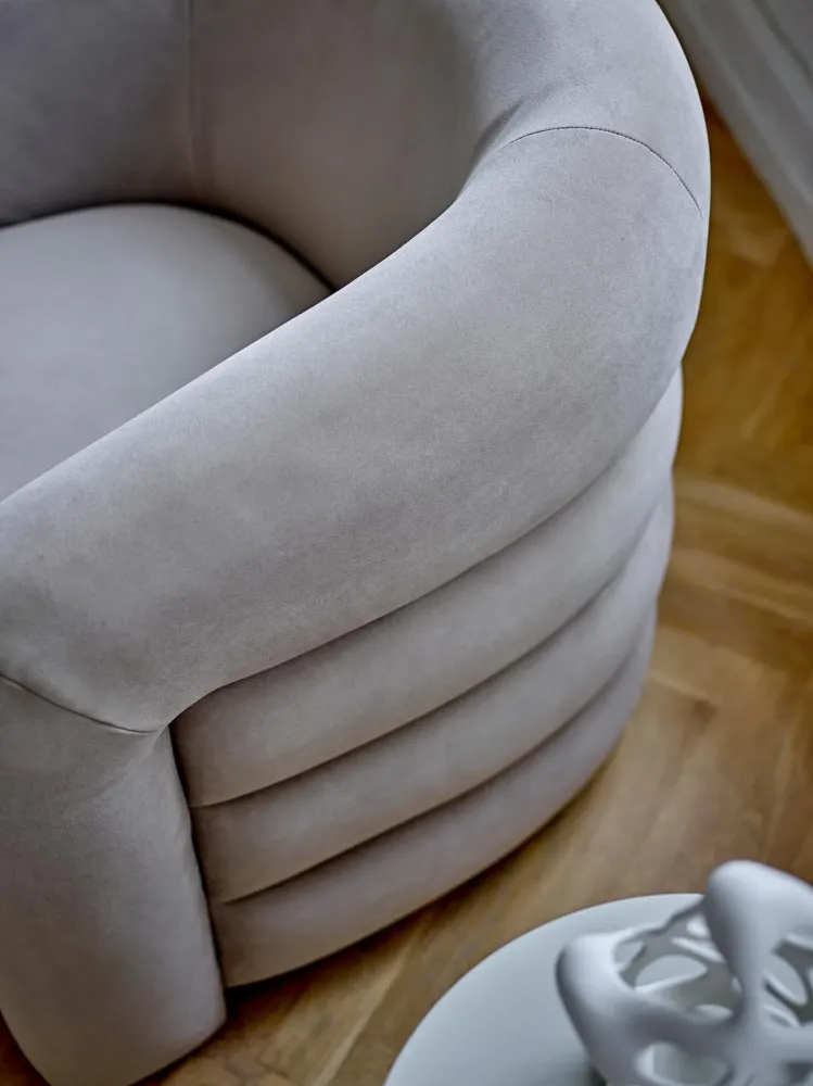 Sedia Joel Lounge, grigio, poliestere