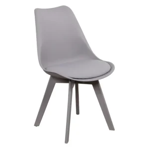 Sedia kelly grigia con gambe matching color