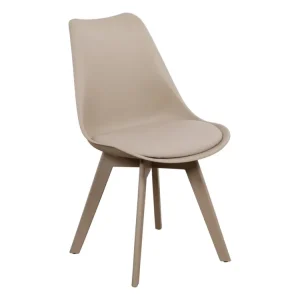 Sedia kelly tortora con gambe matching color