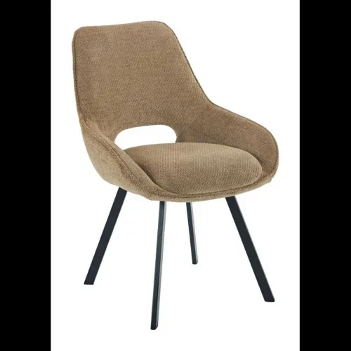 SEDIA KRYSTAL TESSUTO MARRONE DIM. 63X57X82CM