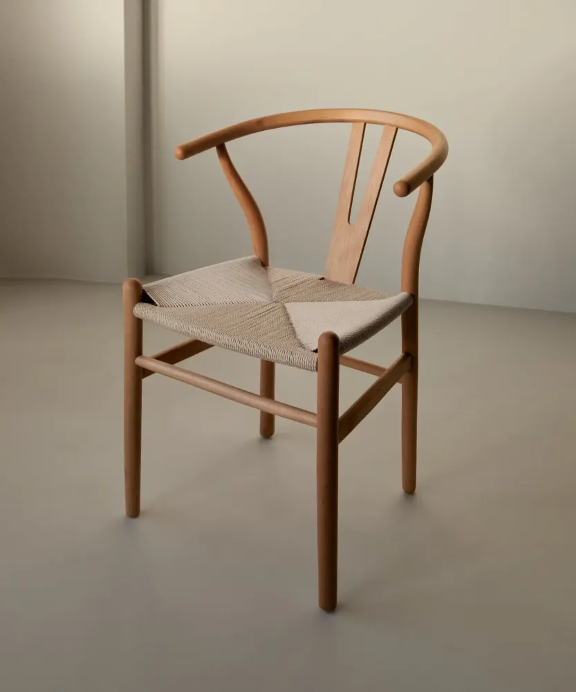 Sedia legno e corda intrecciata Uish