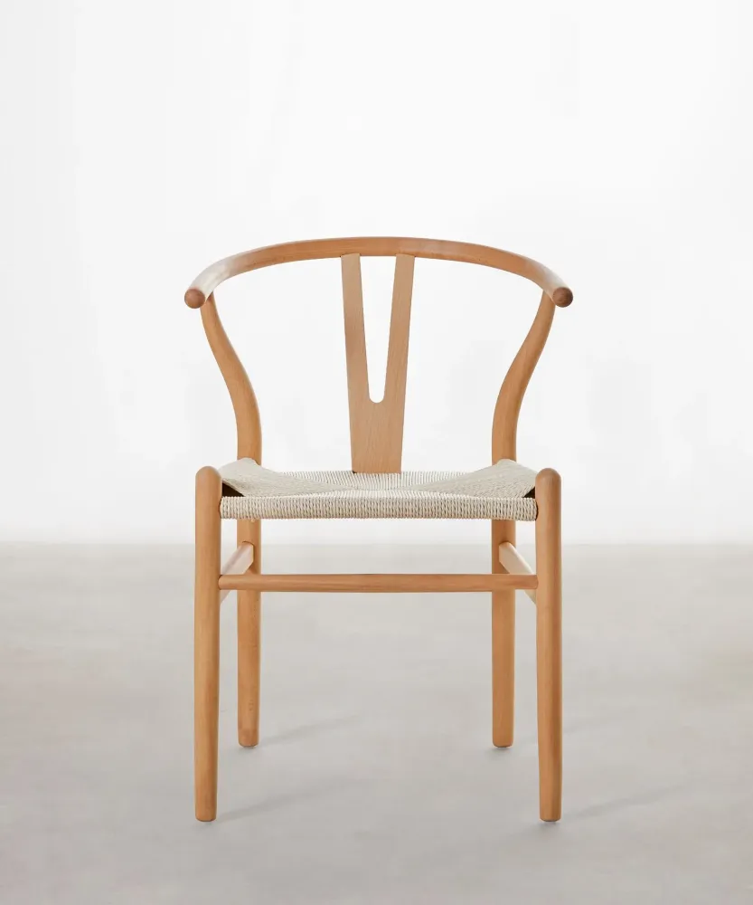 Sedia legno e corda intrecciata Uish