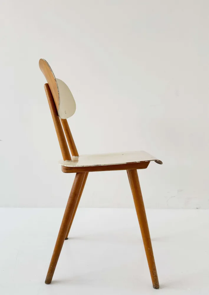 sedia legno degli anni '50-'60