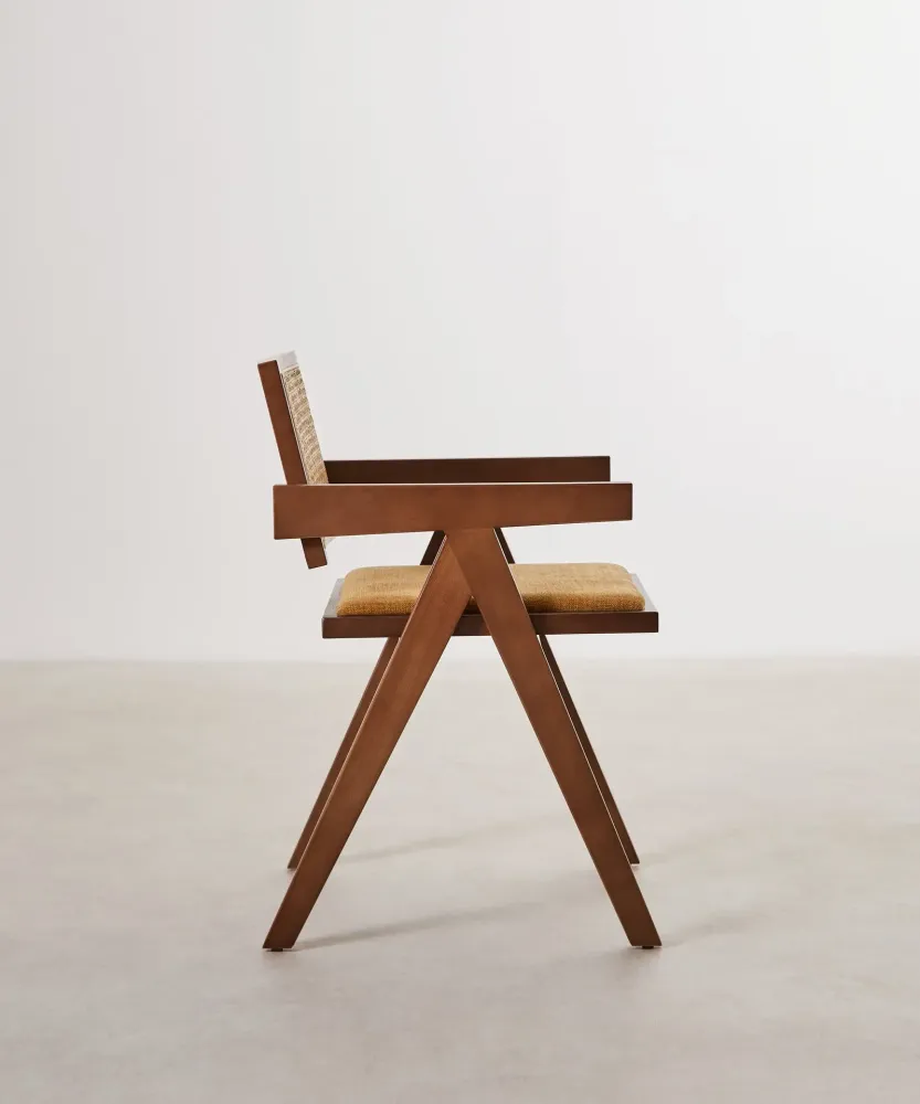 Sedia legno e imbottita con braccioli Pauline Arms - Color Edition