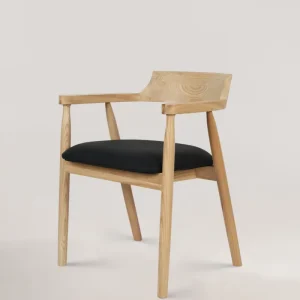 Sedia legno kennedy nero naturale