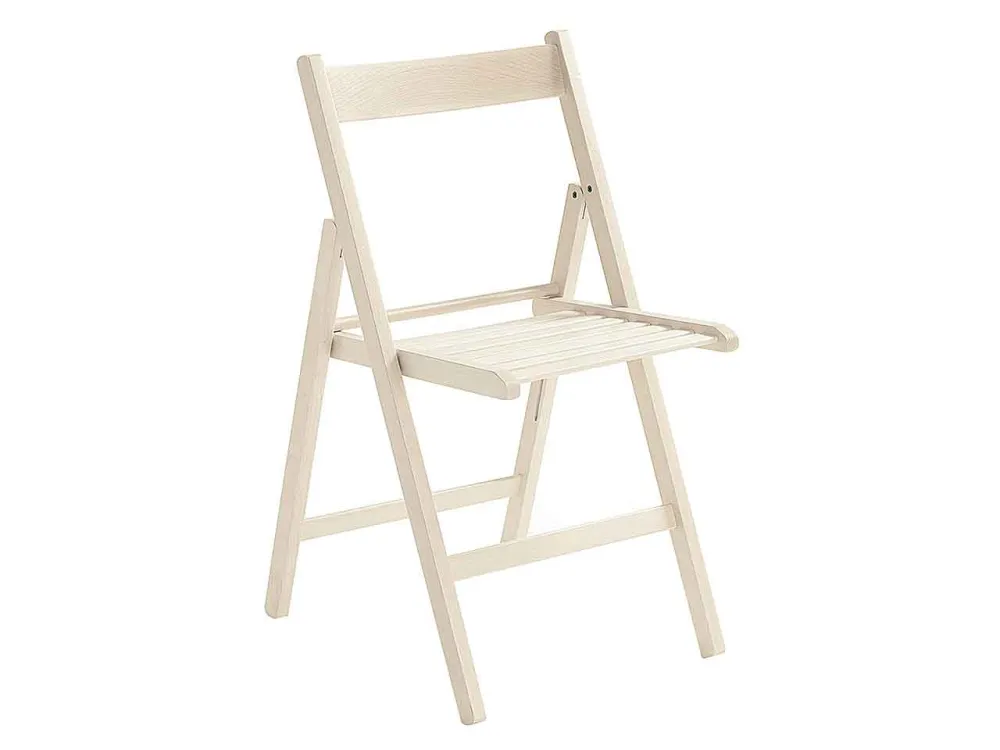 Sedia legno pieghievole faggio bianco 2261502