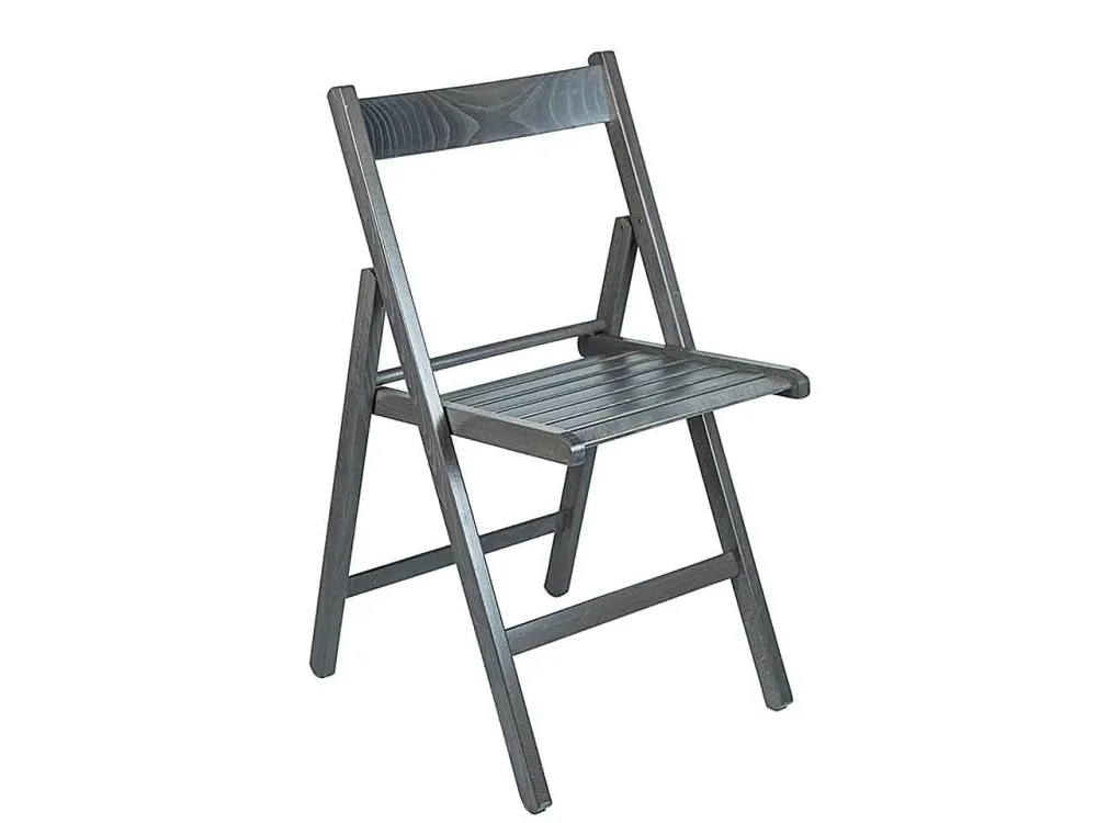 Sedia legno pieghievole faggio grigio 2261504
