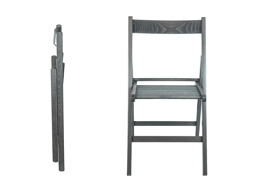 Sedia legno pieghievole faggio grigio 2261504