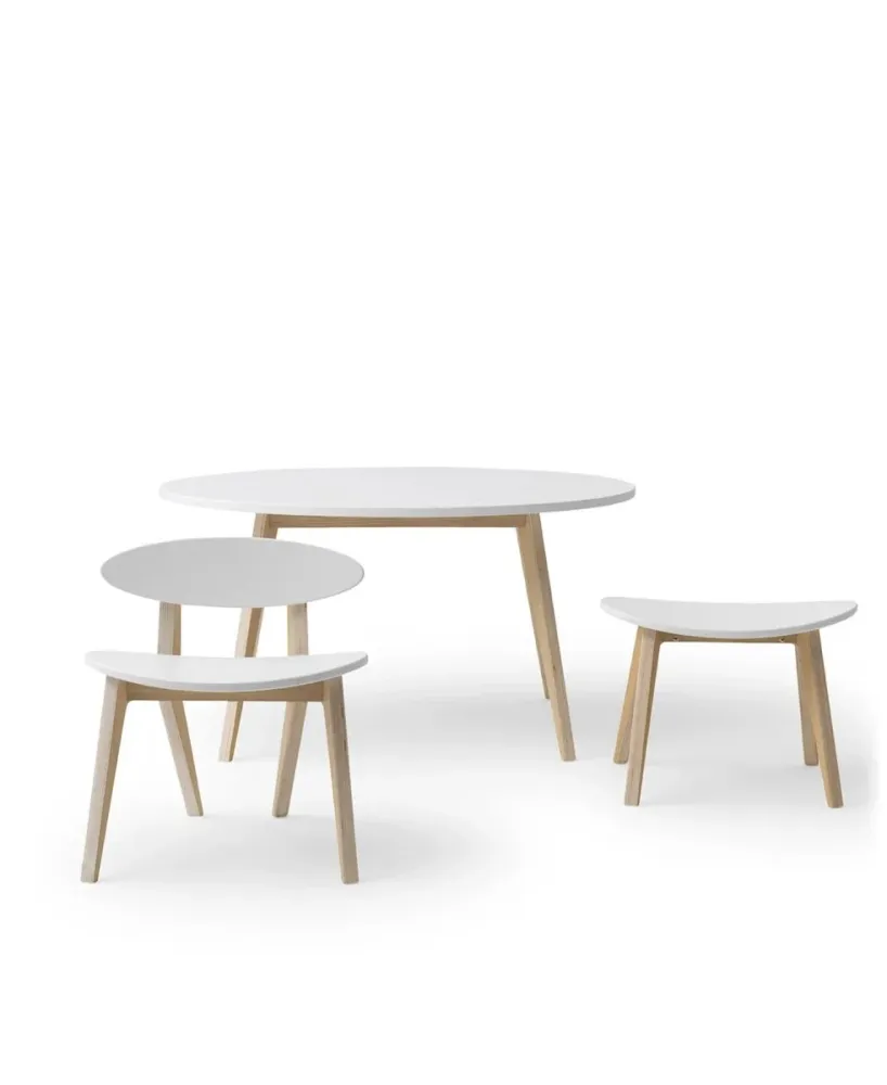 Sedia legno PingPong, bianco/rovere