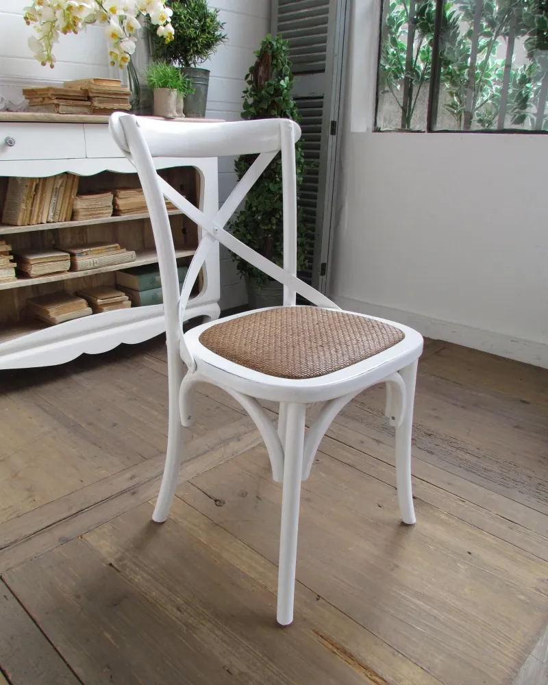 Sedia legno e rattan Long Island