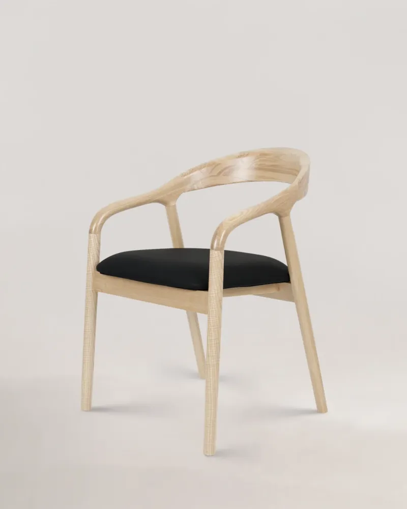 Sedia legno riva nero naturale