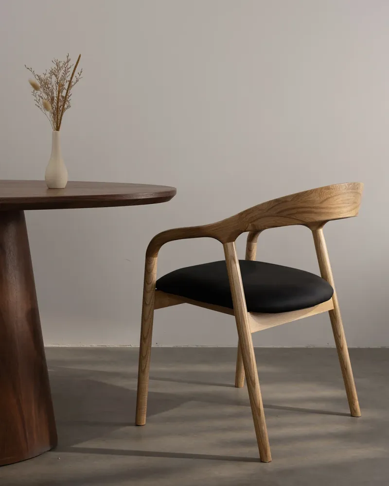 Sedia legno riva nero naturale