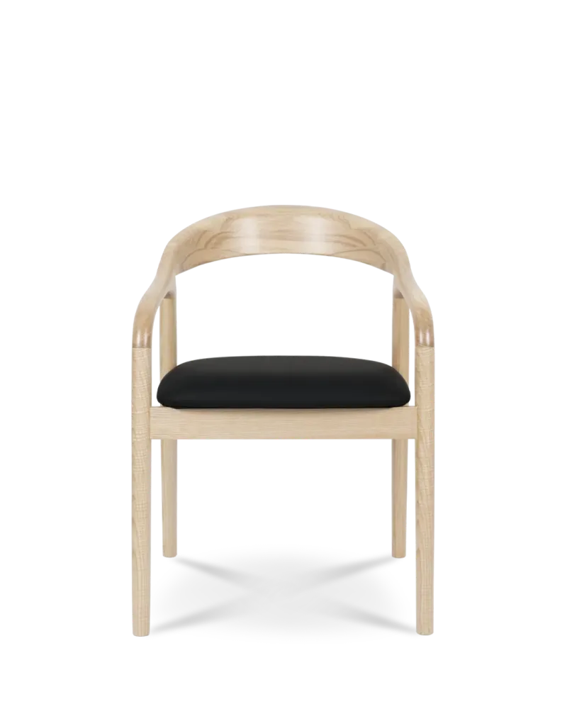 Sedia legno riva nero naturale