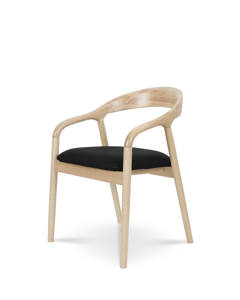 Sedia legno riva nero naturale