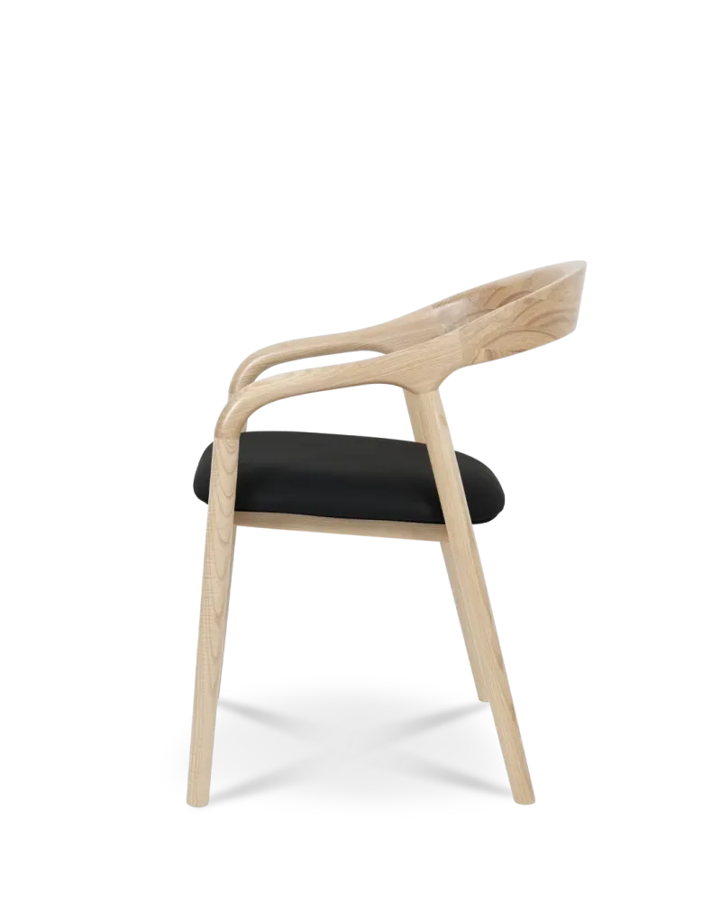 Sedia legno riva nero naturale