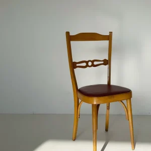 Sedia legno e rossa