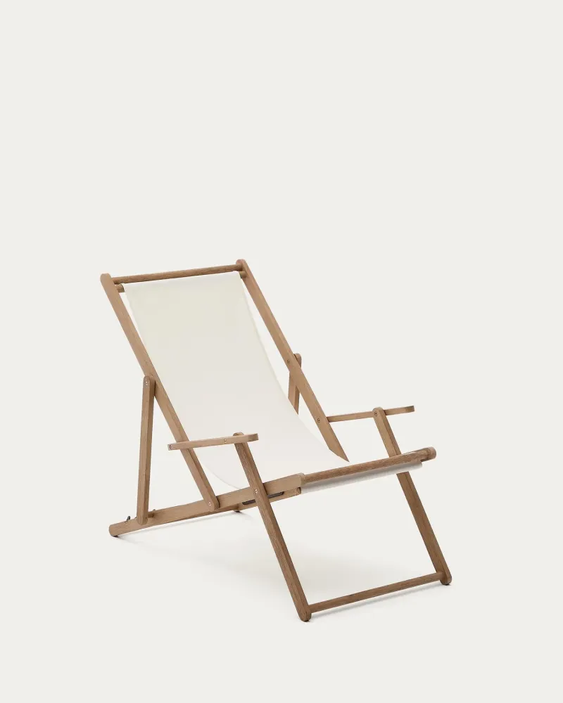 Sedia lieb esterna piegabile vilara bianco realizzato legno acacia solido FSC 100%