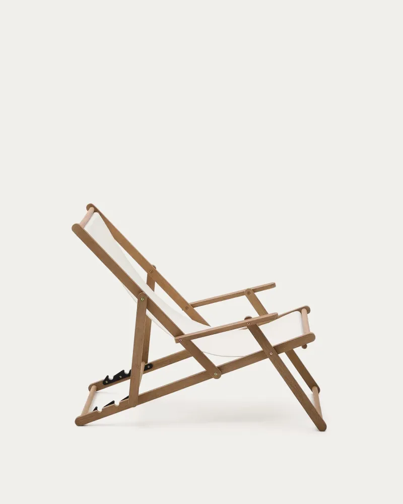 Sedia lieb esterna piegabile vilara bianco realizzato legno acacia solido FSC 100%