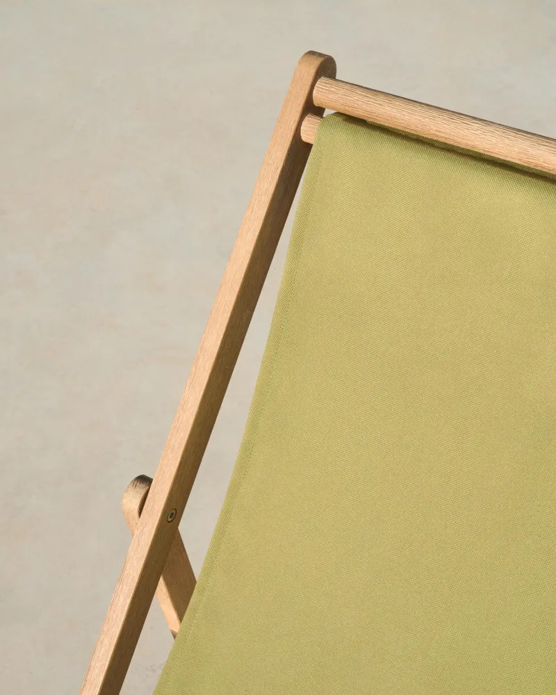 Sedia lieb esterna piegabile vilara verde realizzato legno acacia solido FSC 100%