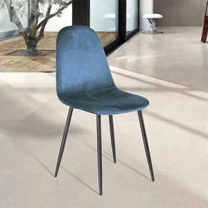 Sedia louise velvet blu b94945028