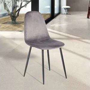 Sedia louise velvet grafite b94945031