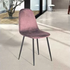 Sedia louise velvet rosa antico b94945029