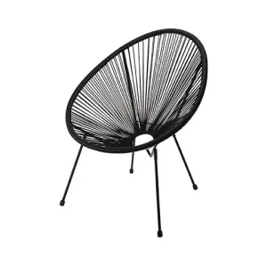 Sedia lounge 94x71x50cm colore nero