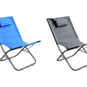 Sedia da mare archetto poliestere acciaio 71x48x71cm