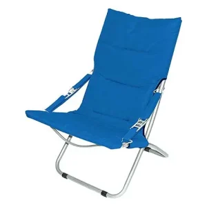 Sedia da mare sdraio canapone policotone acciaio 60x47x92cm