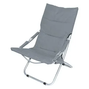 Sedia da mare sdraio canapone policotone acciaio 60x47x92cm