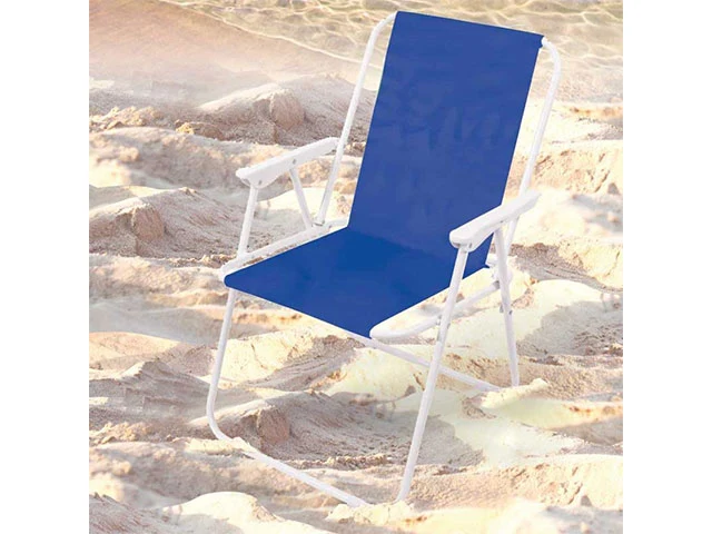 Sedia da mare sedia relax oxford blu oxford 46x51x75cm