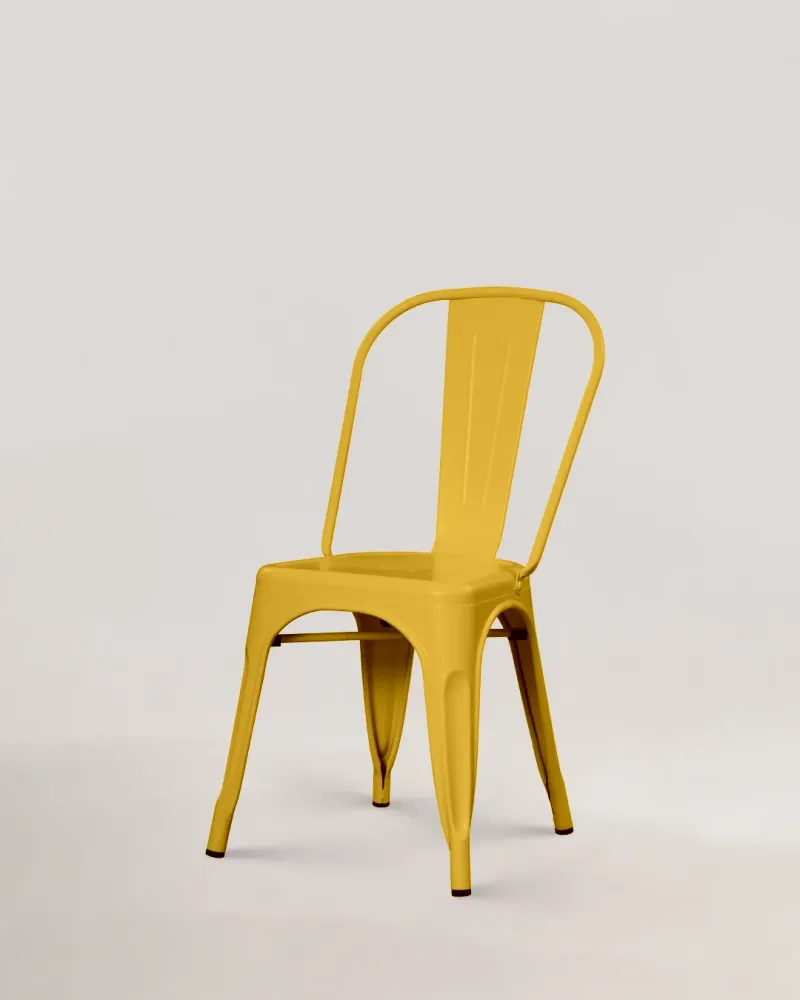 Sedia metallo Lix giallo