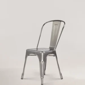 Sedia metallo Lix grigio cristallo