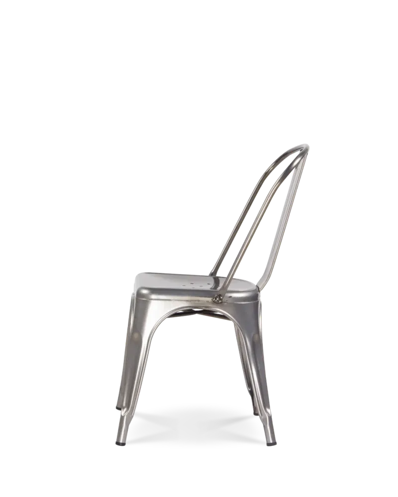 Sedia metallo Lix grigio cristallo