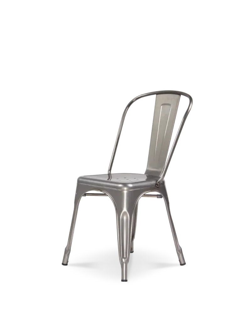 Sedia metallo Lix grigio cristallo