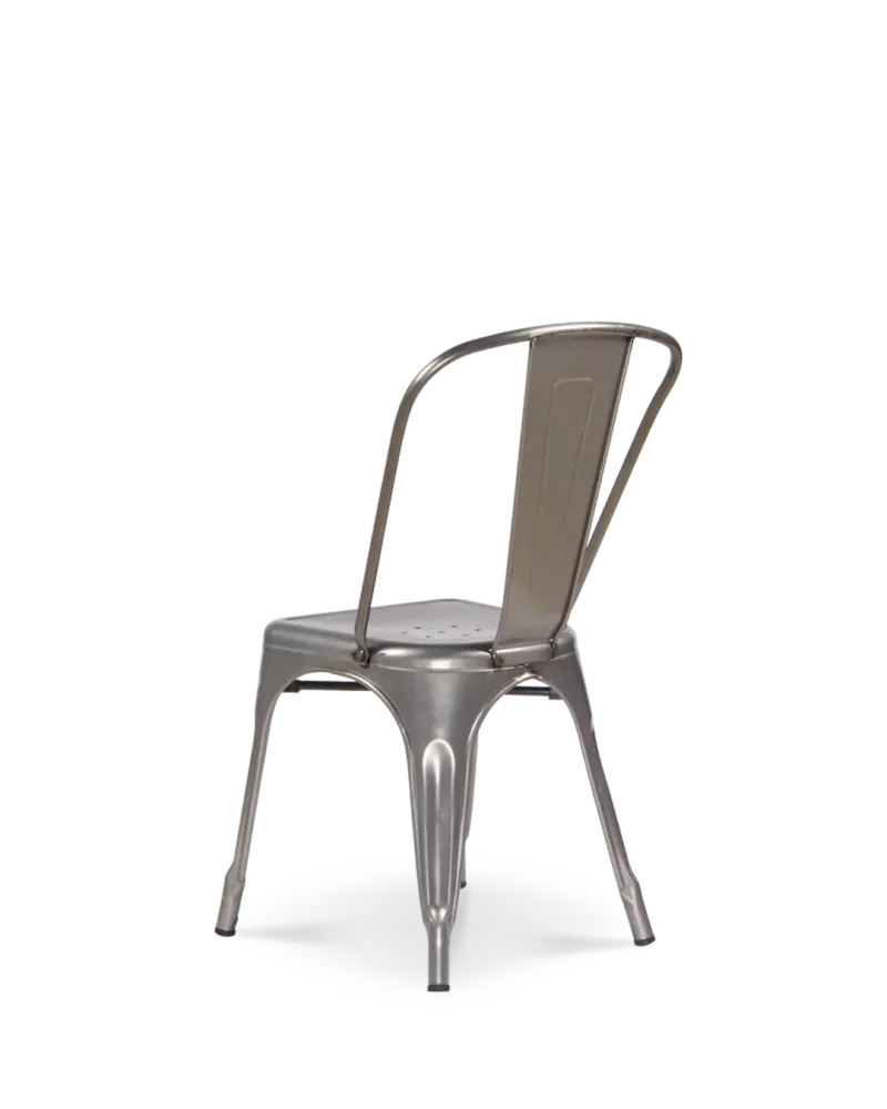 Sedia metallo Lix grigio cristallo
