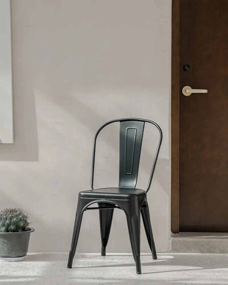 Sedia metallo lix nero