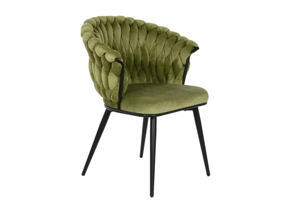 Sedia metallo e velluto verde vintage 60x66x84 cm - Item