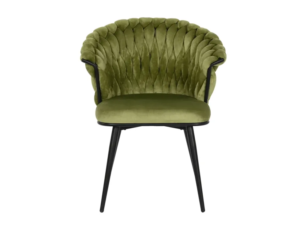 Sedia metallo e velluto verde vintage 60x66x84 cm - Item