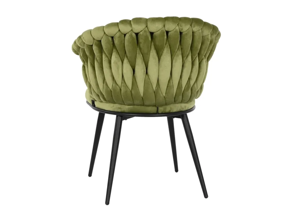 Sedia metallo e velluto verde vintage 60x66x84 cm - Item