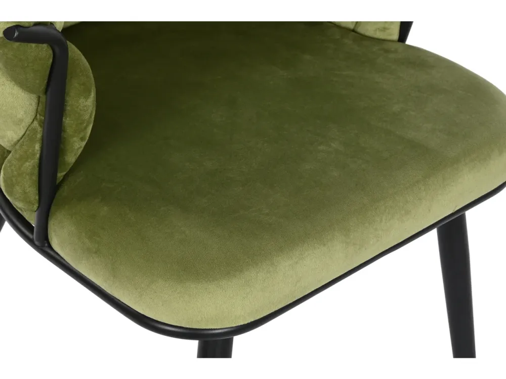 Sedia metallo e velluto verde vintage 60x66x84 cm - Item