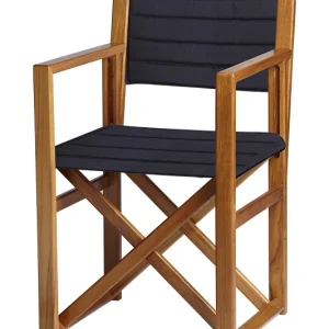 Sedia Minorca Pieghevole Teak Colore Blu 55X55X