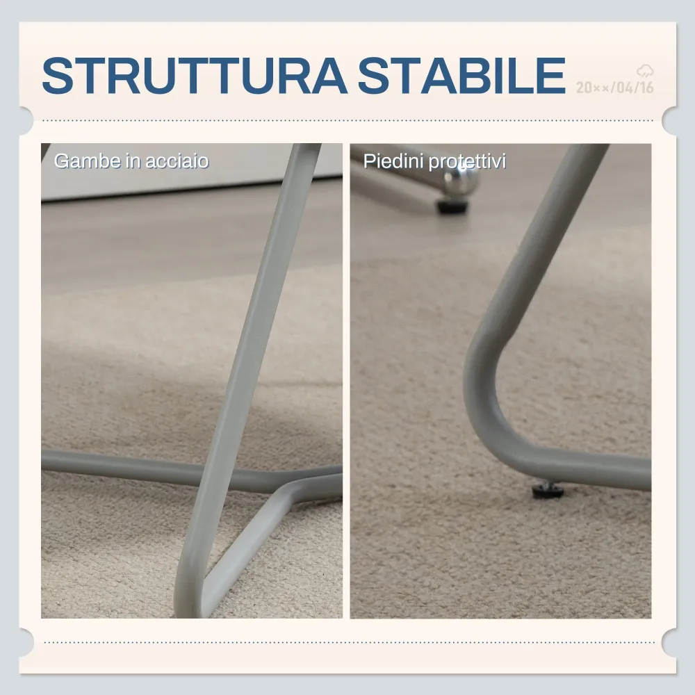 Sedia Moderna con Braccioli e Schienale Imbottiti 63x69x75 cm Tessuto Effetto Lino Grigio