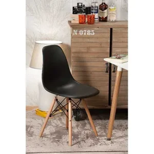Sedia nera 46.5x52xh83cm 51747