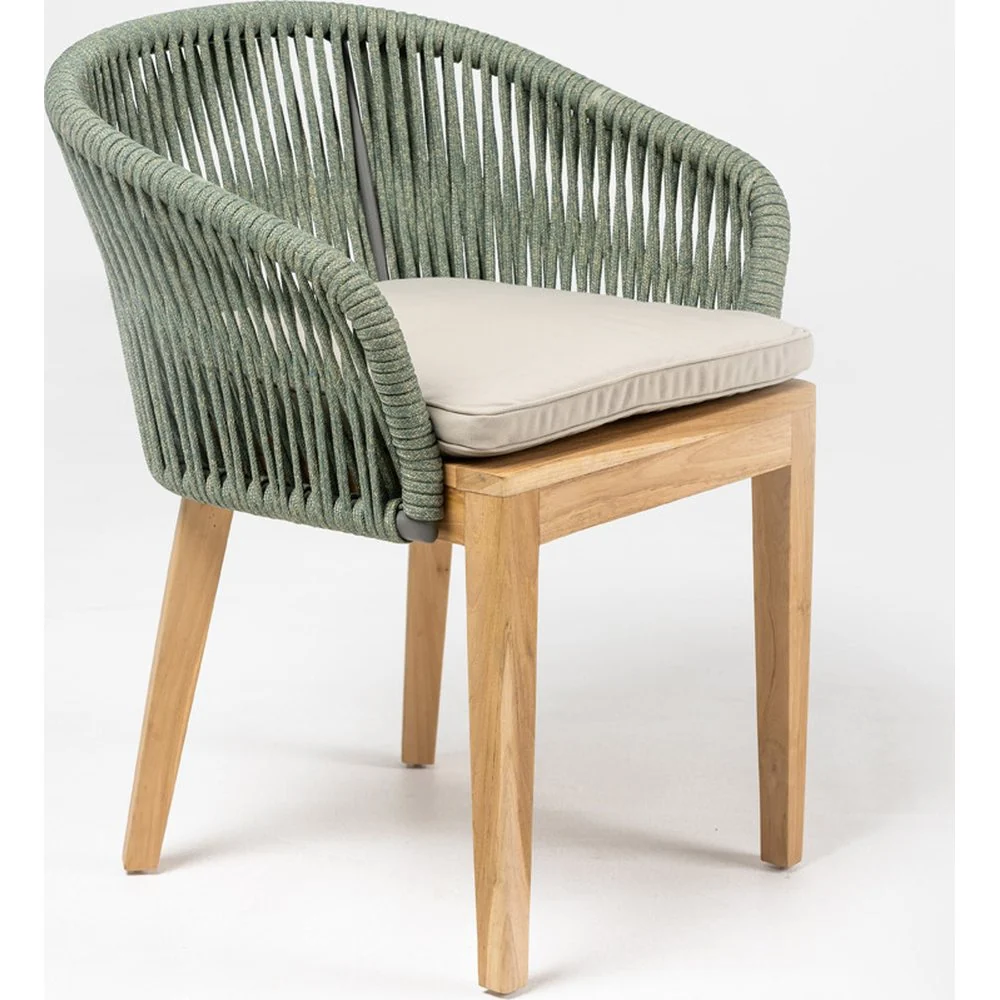 Sedia outdoor teak e corda Desert Mix design Dakota