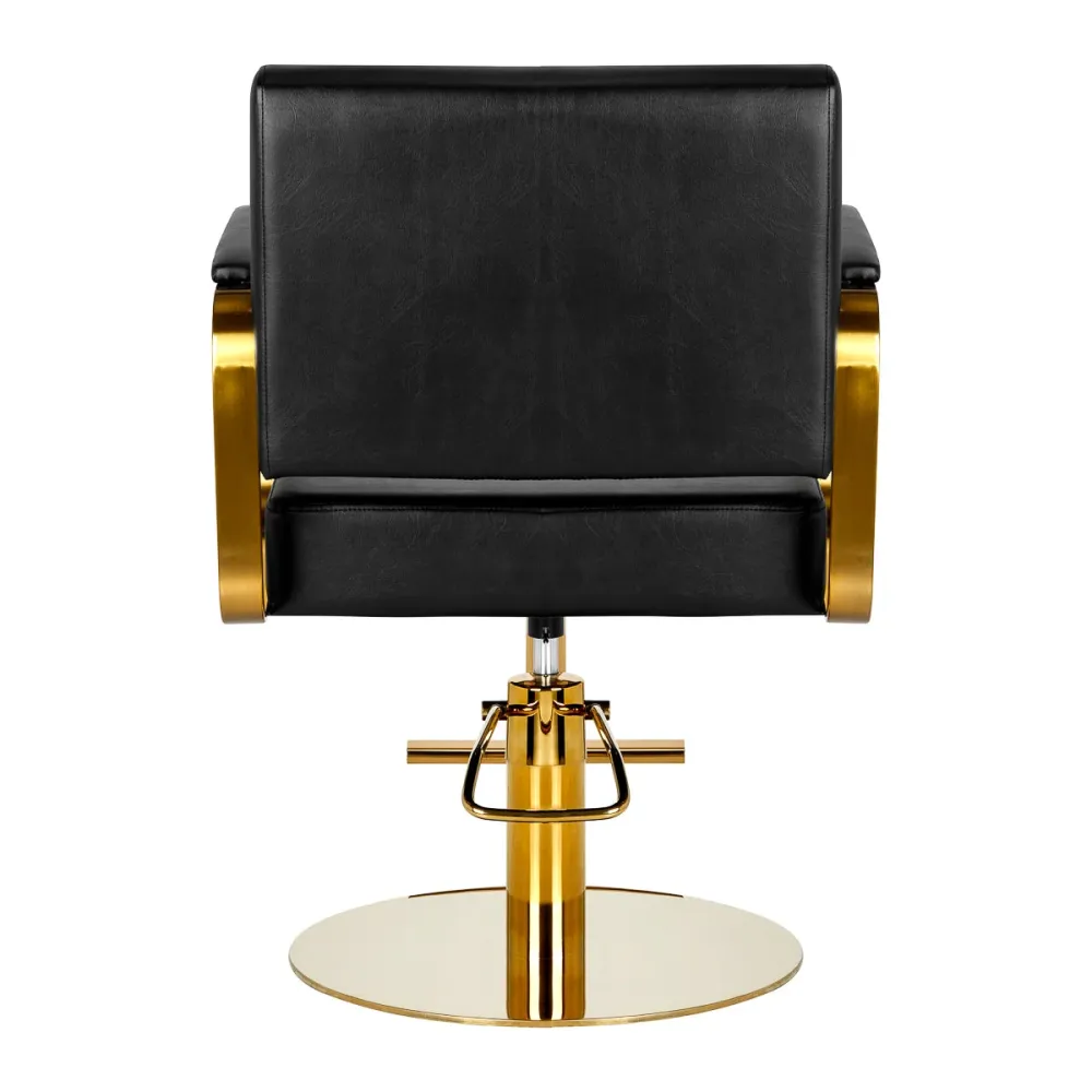 Sedia da parrucchiere Gabbiano Genua oro nero