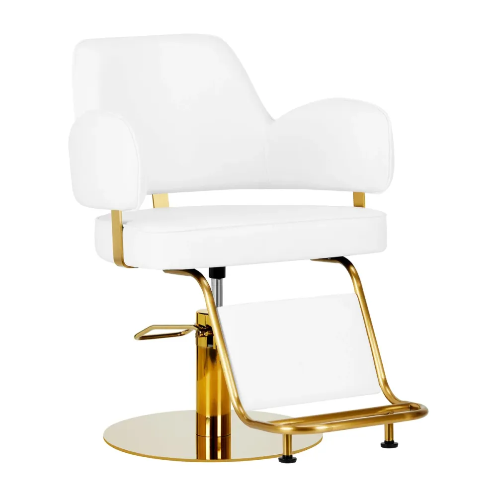 Sedia da parrucchiere Gabbiano Linz NQ Oro Bianco