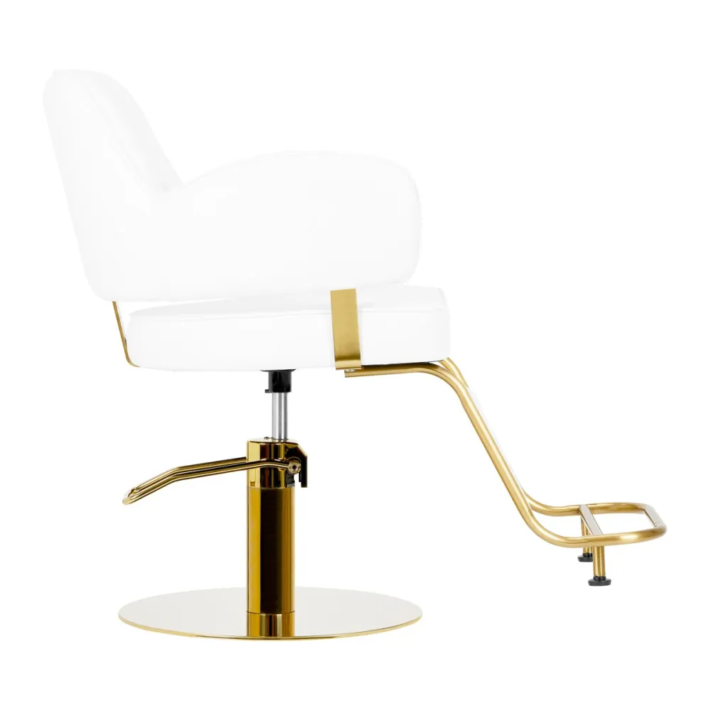 Sedia da parrucchiere Gabbiano Linz NQ Oro Bianco
